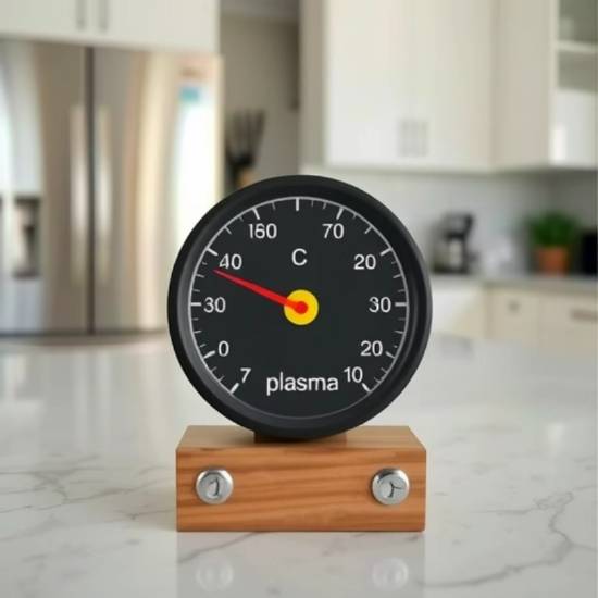 Picture of 2mm Thick Aluminium Thermometer and Hygrometer, Sauna and Steam Room Accessories