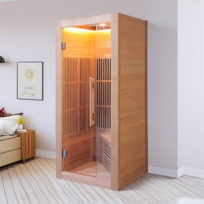 Customisable Single-Person Prefabricated Far Infrared Sauna Room for Home Use, Smart Control