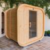 Picture of Portable Outdoor Prefabricated Square Barrel Sauna, Customisable, Corrosion and Moisture Resistant Traditional Dry Sauna