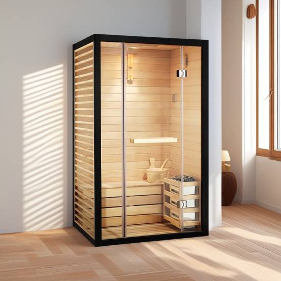 Picture of Customisable Modular Indoor Solid Wood Traditional Dry Sauna Room for Homes, Hotels and Spas