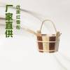 Picture of Large Capacity Sauna Wooden Bucket and Ladle, Red Cedar, Carbonised White Pine, Home Sauna Accessories
