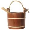 Picture of Large Capacity Sauna Wooden Bucket and Ladle, Red Cedar, Carbonised White Pine, Home Sauna Accessories