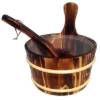 Picture of 4-7L Sauna Water Bucket with Ladle, Red Cedar, White Pine or Carbonised Pine