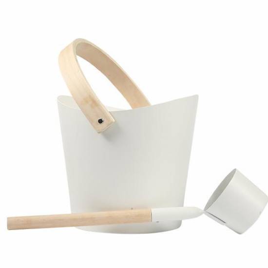 Picture of Traditional Dry Sauna Water Bucket with Ladle, 5L Large Capacity, Multiple Styles