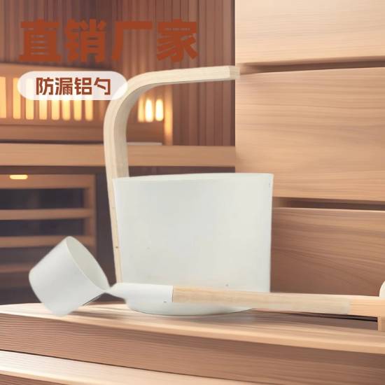 Picture of Stainless Steel Sauna Water Bucket and Ladle Set, 4-8L Large Capacity for Traditional Dry Sauna
