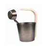 Picture of Traditional Dry Sauna Metal Water Bucket with Ladle, 5L Large Capacity