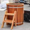 Picture of Caisheng Sauna Cold Plunge Tub, 304 Stainless Steel with Red Cedar Skirt, Customisable