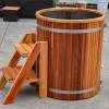 Picture of Caisheng Sauna Cold Plunge Tub, 304 Stainless Steel with Red Cedar Skirt, Customisable