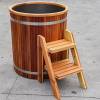 Picture of Caisheng Sauna Cold Plunge Tub, 304 Stainless Steel with Red Cedar Skirt, Customisable