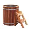 Picture of Caisheng Sauna Cold Plunge Tub, 304 Stainless Steel with Red Cedar Skirt, Customisable