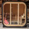 Picture of Portable Outdoor Prefabricated Square Barrel Sauna, Customisable, Corrosion and Moisture Resistant Traditional Dry Sauna