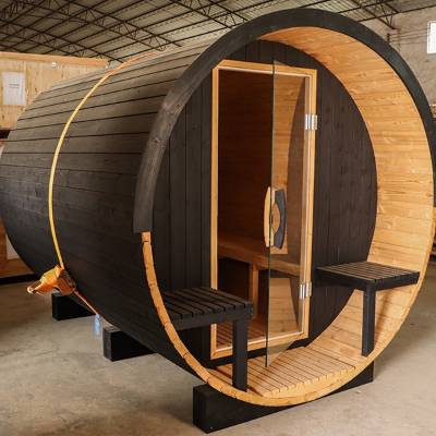Customisable Ready-Made Outdoor Barrel Dry Sauna for Hotels and B&B Cabins