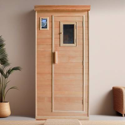 Single Person Canadian Hemlock Sauna, Commercial Far Infrared Room for Hotels and Clubs