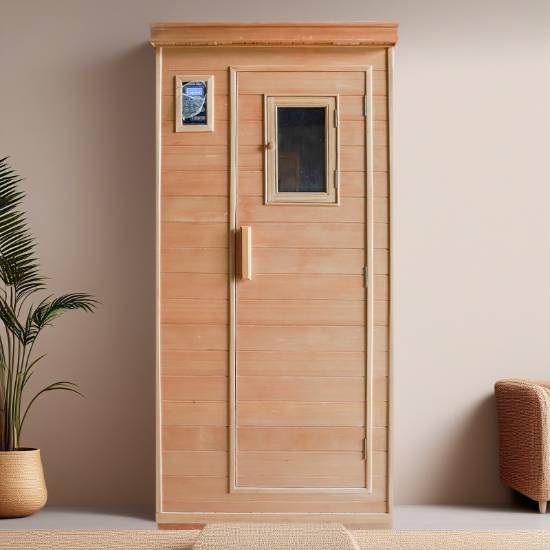 Picture of Single Person Canadian Hemlock Sauna, Commercial Far Infrared Room for Hotels and Clubs
