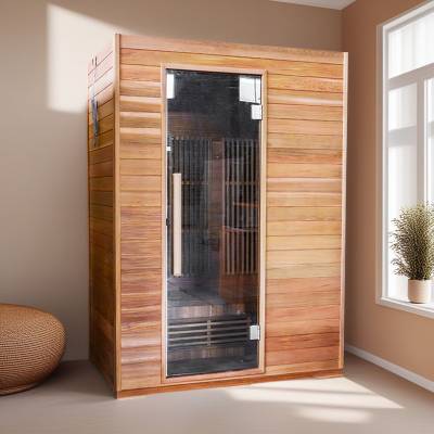 Single Person Canadian Hemlock Sauna, Commercial Far Infrared Room for Hotels and Clubs