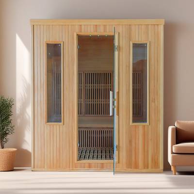 Single Person Canadian Hemlock Sauna, Commercial Far Infrared Room for Hotels and Clubs