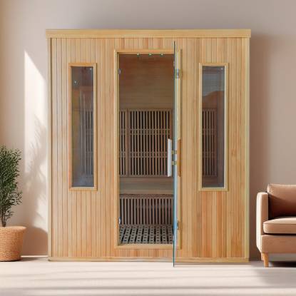 Picture of Single Person Canadian Hemlock Sauna, Commercial Far Infrared Room for Hotels and Clubs