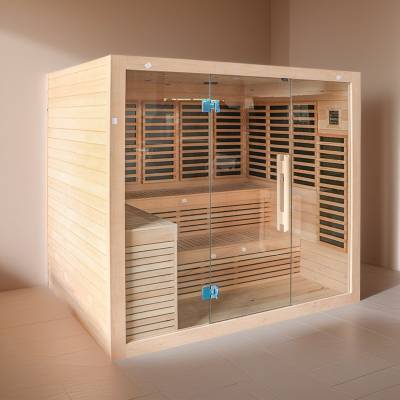 Single Person Canadian Hemlock Sauna, Commercial Far Infrared Room for Hotels and Clubs