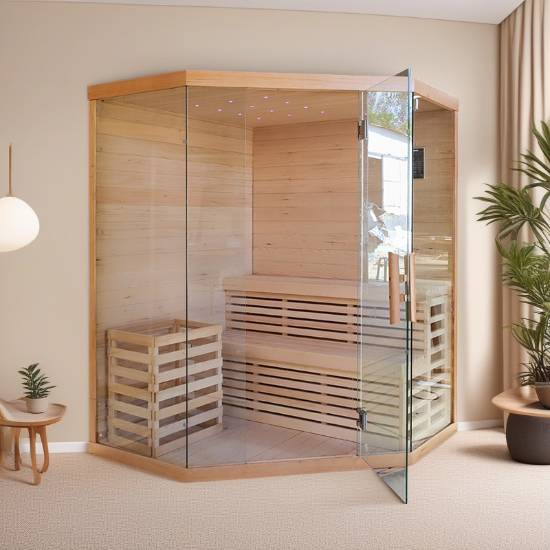 Picture of Caisheng 2025 Indoor Sauna Room, Premium Dry Sauna for Hotels, WiFi Remote Control