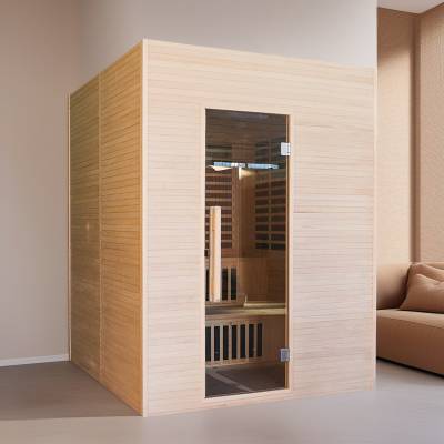 Custom Hemlock Sauna Room, Commercial Far Infrared Room for Hotels and Clubs