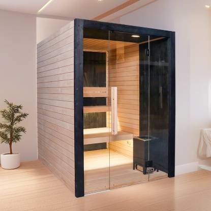Picture of 3-4 Person Indoor Hemlock Sauna, Hotel Grade, Demountable Dry Steam Far Infrared