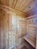 Picture of Mobile Outdoor Sauna in Contrast Colours, Black Natural Pine Portable Cabin with Heavy Duty Wheels