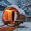 Picture of Outdoor Steam Sauna Room in Hemlock and Red Cedar