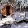 Picture of Outdoor Steam Sauna Room in Hemlock and Red Cedar