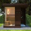 Picture of Mobile Outdoor Sauna with Wood Stove or Electric Heater, Far Infrared, Dry and Steam, with Shower