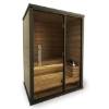 Picture of Outdoor Glass Cabin Sauna, Modern Frame Steam Room with Stove, 6 Person