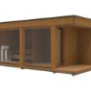 Picture of Canadian Red Cedar Outdoor Cube Sauna with Gym Sauna Room and Steam Room