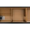 Picture of Canadian Red Cedar Outdoor Cube Sauna with Gym Sauna Room and Steam Room