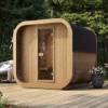 Picture of Solid Timber Small Outdoor Traditional Sauna Room for 2 People with Digital Control Panel