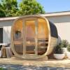 Picture of Solid Timber Small Outdoor Traditional Sauna Room for 2 People with Digital Control Panel