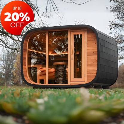 Picture of 4 Person Luxury Outdoor Dry Steam Sauna, Mobile Traditional Home Sauna