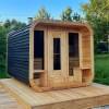 Picture of 4 Person Luxury Outdoor Dry Steam Sauna, Mobile Traditional Home Sauna