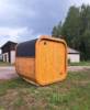 Picture of Rustic Outdoor Oval Wooden Sauna with Full Glass Panel for Villas and Resorts