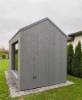 Picture of Suburban Backyard Outdoor Sauna Room with Large Mirror Glass Window, Weather Resistant