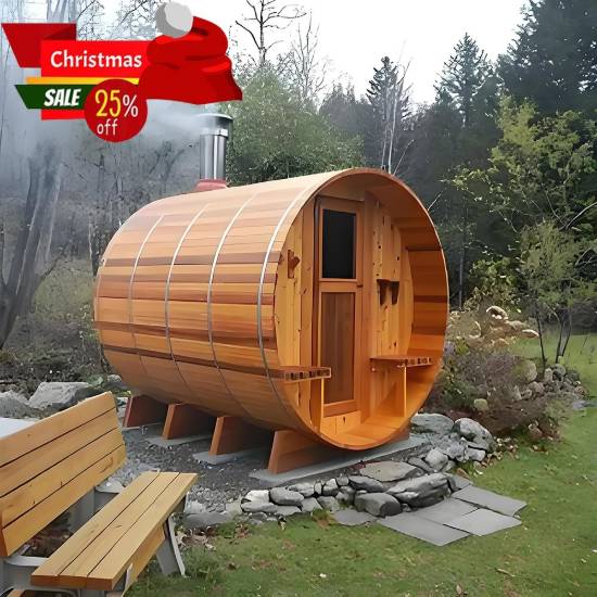Picture of Wood Burning Sauna Stove for Traditional Outdoor Barrel Sauna, Far Infrared Accessories