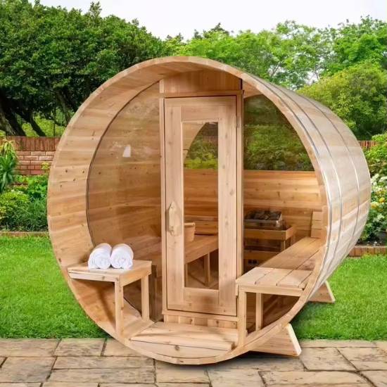 Picture of All-Season Barrel Sauna Heater for Balcony and Backyard, Leak-Proof and Heat Insulated