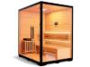 Picture of Spacious Family Sauna Room with Black Frame, Timber Interior and Low-EMF Heater
