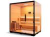 Picture of Spacious Family Sauna Room with Black Frame, Timber Interior and Low-EMF Heater