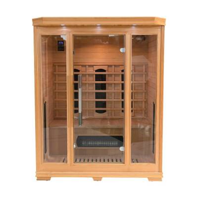 2-3 Person Indoor Hemlock Far Infrared Sauna, Low EMF, 6 Carbon Heaters