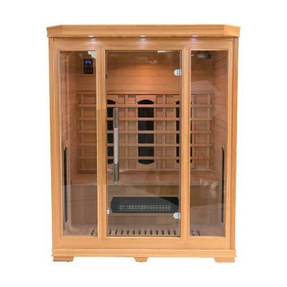 Picture of 2-3 Person Indoor Hemlock Far Infrared Sauna, Low EMF, 6 Carbon Heaters