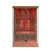 Picture of Modern 2-Person Indoor Wooden Infrared Sauna with Red Light Therapy