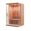 Picture of Modern 2-Person Indoor Wooden Infrared Sauna with Red Light Therapy