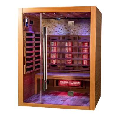 Wooden Far Infrared Sauna Room, Hemlock or Red Cedar, 3 Person