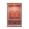 Picture of 2 Person Indoor Wooden Infrared Sauna Room with Red Light Therapy