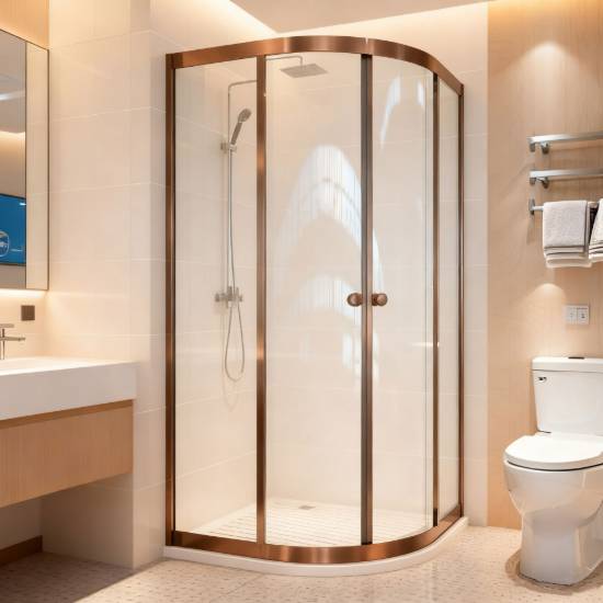 Picture of Snap-In Toughened Glass Quadrant Shower Enclosure, Sealed Double Roller, Ultra Quiet