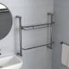 Picture of Shower Screen Glass Stainless Steel Dual Use Wall Shelf, No-Drill, Fits Back Panel Wall